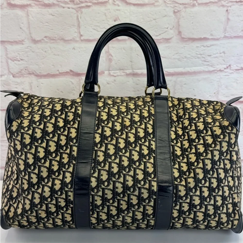 VINTAGE CHRISTIAN DIOR TROTTER BOSTON WEEKENDER BAG